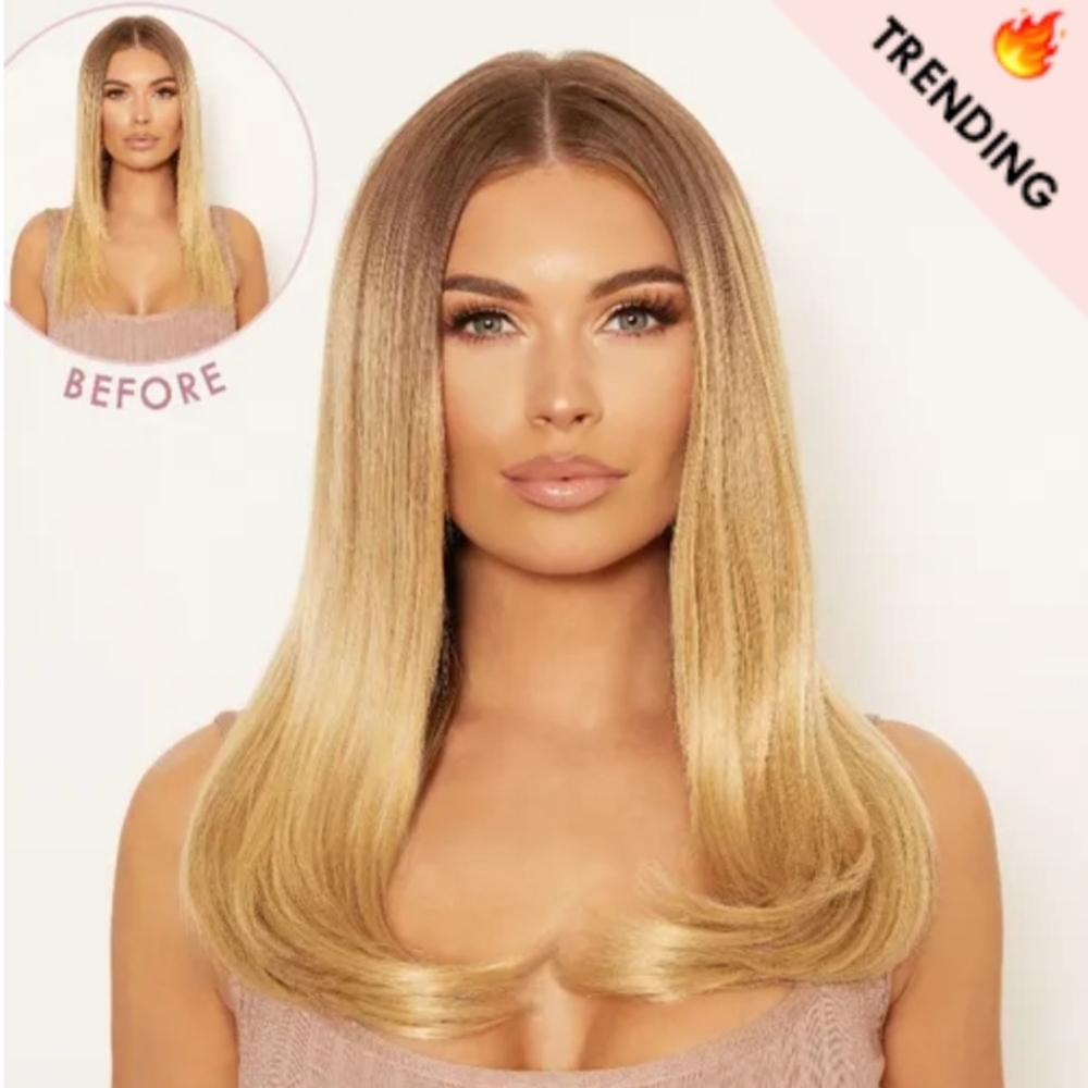 Lullabellz Synthetic 16" 5 Piece Curve Clip In Hair Extensions. NEVER USED!